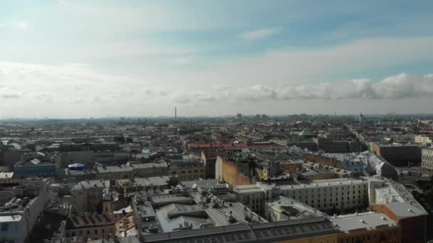 stock video Old european city aerial view