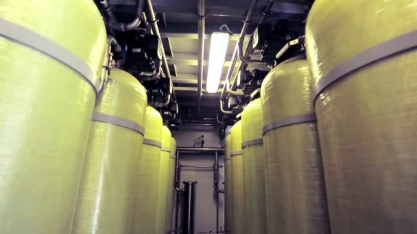 Tanks on factory industrial machinery — Stock Footage Tanks on factory industrial machinery Stock Footage