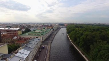 Tarihi şehir merkezi set Avrupa City of hava dron görünümü