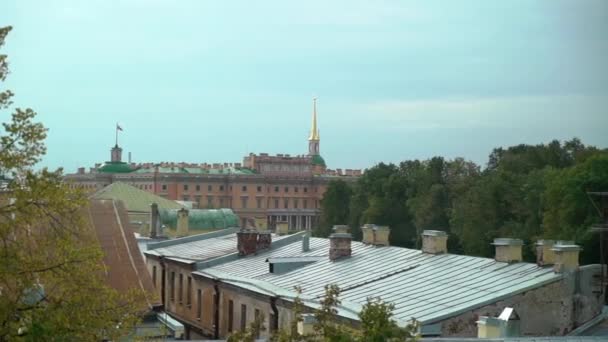 Mihajłowskij zamek na rzece fontanka, st. petersburg — Wideo stockowe