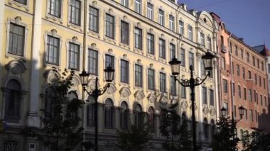 Saint-Petersburg, Rusya-18 Ağustos 2018: Sabah Avrupa şehri