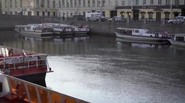 Saint-Petersburg, Rusya-18 Ağustos 2018: Sabah Avrupa şehri