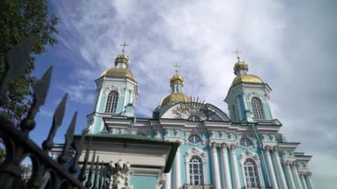 Saint Petersburg Rusya Barok Ortodoks Katedrali St Nicholas deniz katedralde