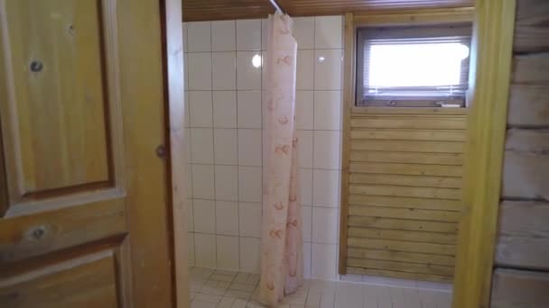 Intérieur du sauna - Détendez-vous dans un sauna chaud — Video