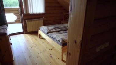 Bir ahşap ev kapalı. Lüks ev tatil iç için