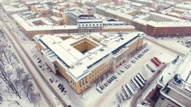 Catedral Isaacs en San Petersburgo plano aéreo — Vídeo de stock