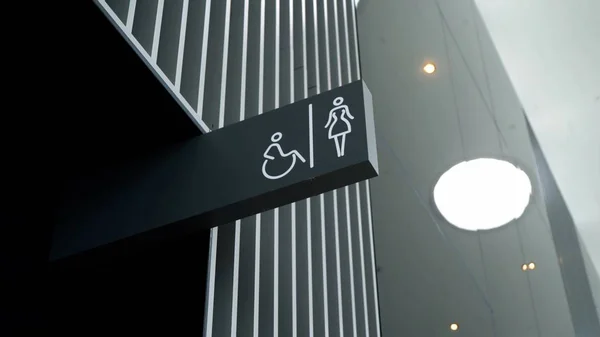 Saint-Petersburg, Rusya-10 Mart 2019: Tuvalet, banyo, tuvalet, tuvalet işareti