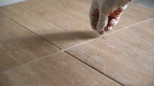 Installing Ceramic Floor Tiles Measuring And Cutting The Pieces