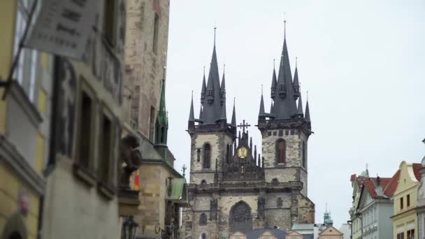 Stadtplatz in Prag, Tschechische Republik — Stockvideo