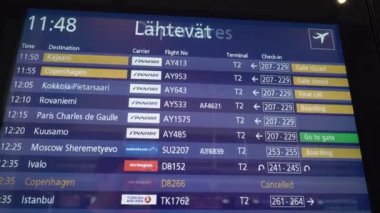 Helsinki, Finlandiya-Mart 24, 2019: Havaalanı takvimi, kalkış uçuş bilgi güncelleme, uluslararası uçuşlar