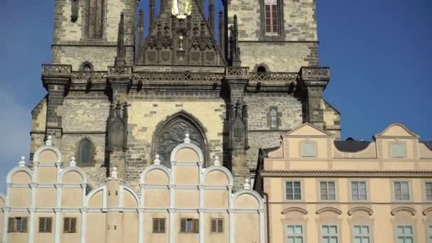 プラハ、チェコ共和国の広場 — ストック動画