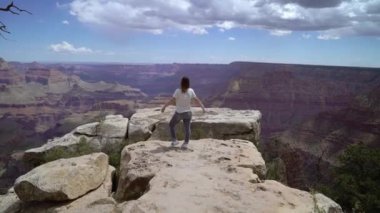 Woman walking in Grand Canyon