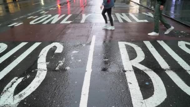 マンハッタンを歩いている若いカップル — ストック動画