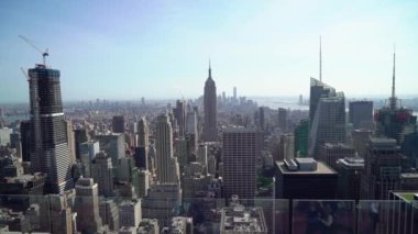 New York, Abd - 5 Mayıs 2019: New York'taki Manhattan'da havadan görünüm