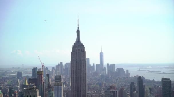 Vista aérea superior en Manhattan en Nueva York — Vídeo de stock