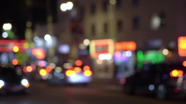 夜の街の灯り — ストック動画