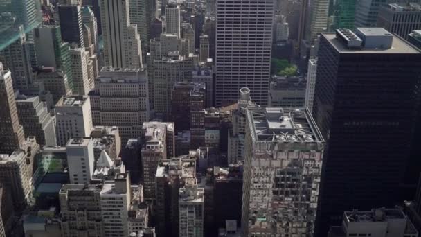 Top aerial view at Manhattan in New York — Stock Video