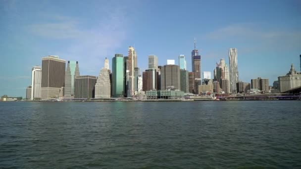 Bekijk op Manhattan en Hudson — Stockvideo
