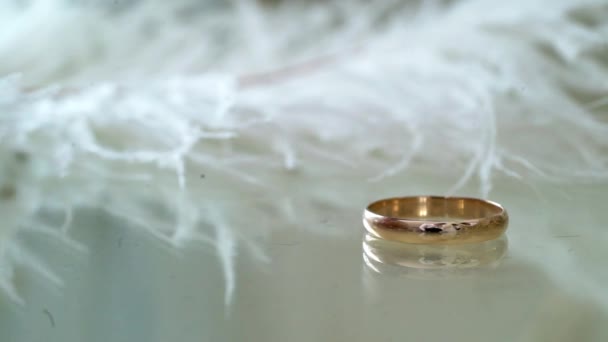 Par de anillos de boda — Vídeos de Stock