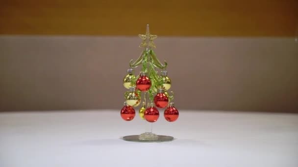 Árbol de Navidad decorado — Vídeo de stock