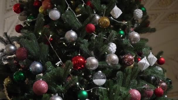Işıklı Noel ağacı — Stok video