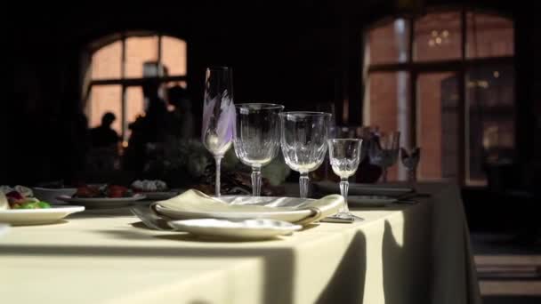 Ristorante di lusso decorato — Video Stock