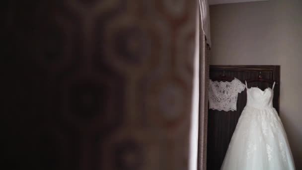 白色婚纱 — 图库视频影像
