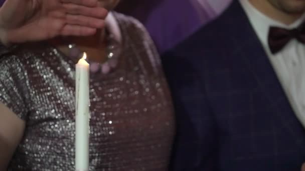People holding candles — Wideo stockowe