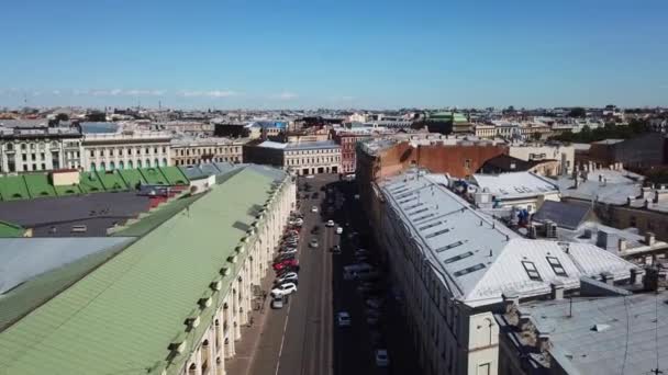 Luftaufnahme der Stadt Sankt Petersburg — Stockvideo