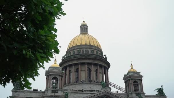Katedral Isaacs di Saint-Petersburg — Stok Video