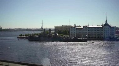 Saint-Petersburg, Rusya - 18 Haziran 2019: Aurora gemisi