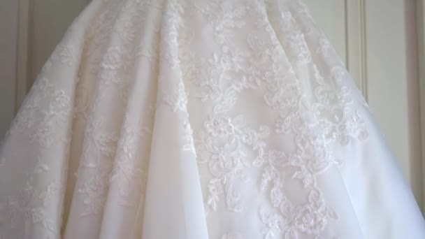 Wedding dress. Bridal morning — Stock Video
