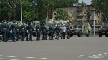 Saint-Petersburg, Rusya-20 Haziran 2019: Rus ordusu askerleri