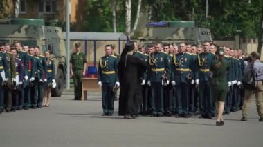 Saint-Petersburg, Rusya-20 Haziran 2019: Rus ordusu askerleri