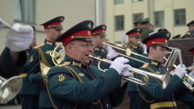 Saint-Petersburg, Rusya-20 Haziran 2019: Rus ordusu askerleri