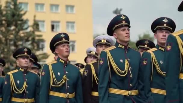 サンクトペテルブルク、 ロシア - 2019年6月20日:ロシア軍兵士 — ストック動画