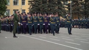 Saint-Petersburg, Rusya-20 Haziran 2019: Rus ordusu askerleri