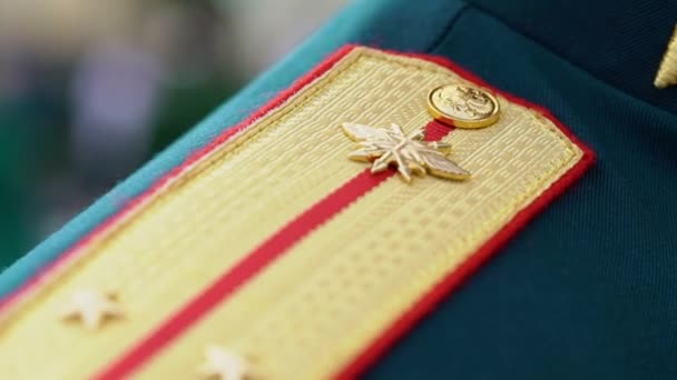 Epaulets militari per soldati — Video Stock