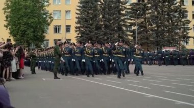 Saint-Petersburg, Rusya-20 Haziran 2019: Rus ordusu askerleri