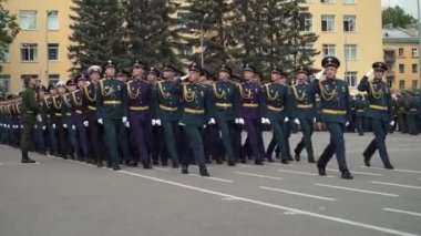 Saint-Petersburg, Rusya-20 Haziran 2019: Rus ordusu askerleri