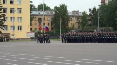 Saint-Petersburg, Rusya-20 Haziran 2019: Rus ordusu askerleri
