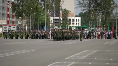 Saint-Petersburg, Rusya-20 Haziran 2019: Rus ordusu askerleri