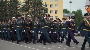 Saint-Petersburg, Rusya-20 Haziran 2019: Rus ordusu askerleri