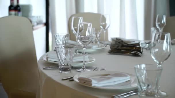 空的餐厅，室内装饰 — 图库视频影像