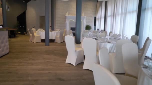 Interior del restaurante vacío — Vídeo de stock