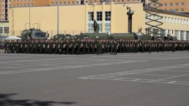 Saint-Petersburg, Rusya-20 Haziran 2019: Rus ordusu askerleri