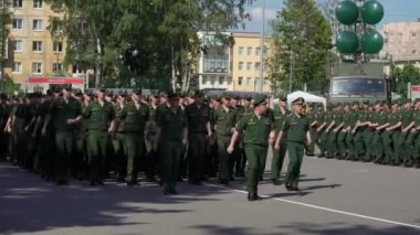 Saint-Petersburg, Rusya-20 Haziran 2019: Rus ordusu askerleri