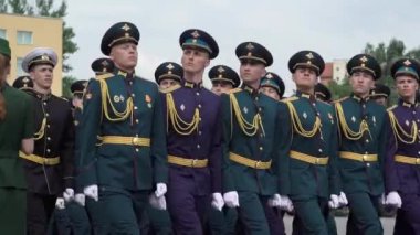 Saint-Petersburg, Rusya-20 Haziran 2019: Rus ordusu askerleri