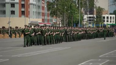 Saint-Petersburg, Rusya-20 Haziran 2019: Rus ordusu askerleri