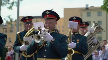 Saint-Petersburg, Rusya-20 Haziran 2019: Rus ordusu askerleri